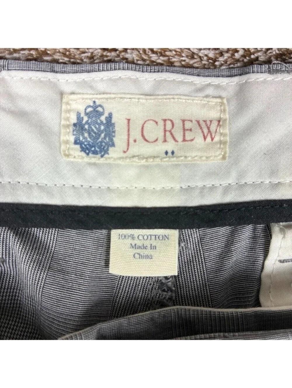 J.CREW Men's Chino Shorts Size 30 Grey Plaid